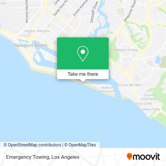 Mapa de Emergency Towing