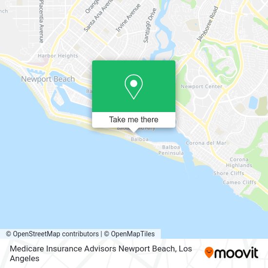 Mapa de Medicare Insurance Advisors Newport Beach