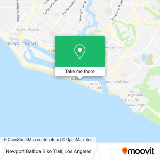 Newport Balboa Bike Trail map