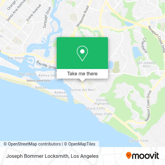 Joseph Bommer Locksmith map