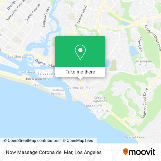 Now Massage Corona del Mar map