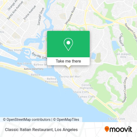 Mapa de Classic Italian Restaurant
