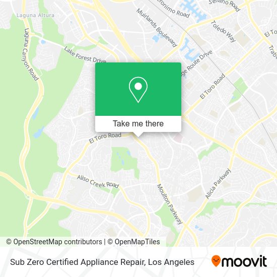 Sub Zero Certified Appliance Repair map
