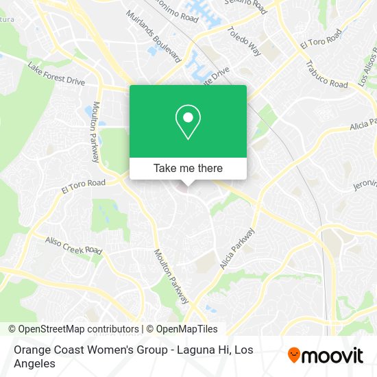 Orange Coast Women's Group - Laguna Hi map
