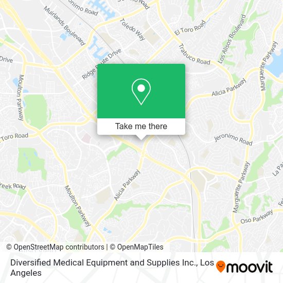 Diversified Medical Equipment and Supplies Inc. map