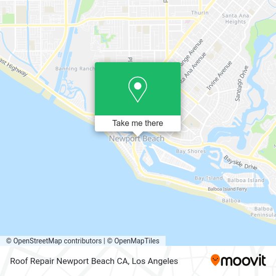 Roof Repair Newport Beach CA map