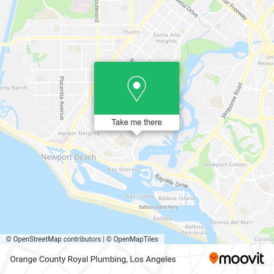 Orange County Royal Plumbing map