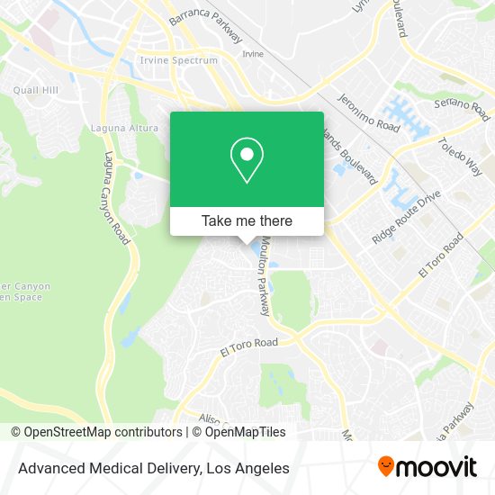 Advanced Medical Delivery map
