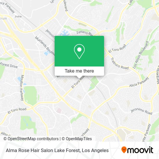 Alma Rose Hair Salon Lake Forest map