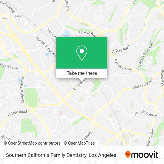 Southern California Family Dentistry map