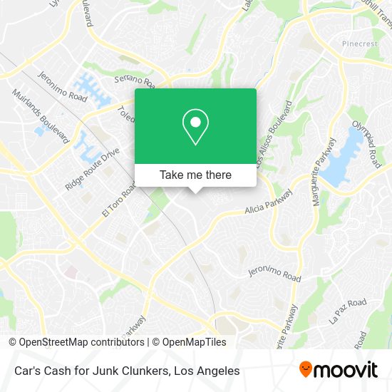 Car's Cash for Junk Clunkers map