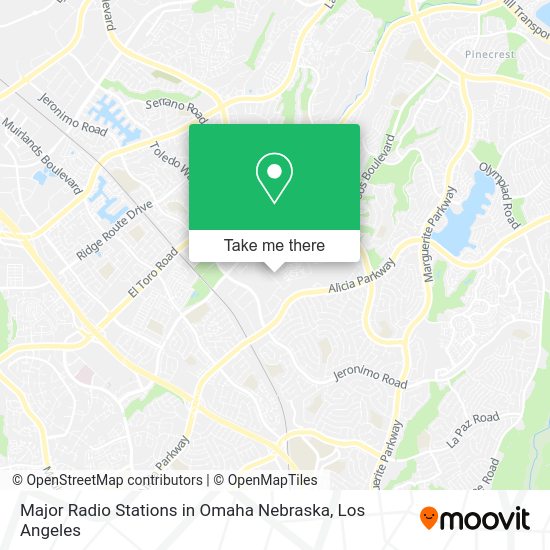 Mapa de Major Radio Stations in Omaha Nebraska