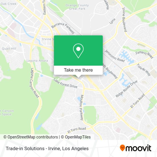 Mapa de Trade-in Solutions - Irvine