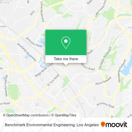 Benchmark Environmental Engineering map