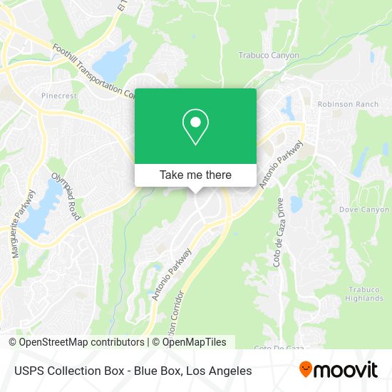 USPS Collection Box - Blue Box map