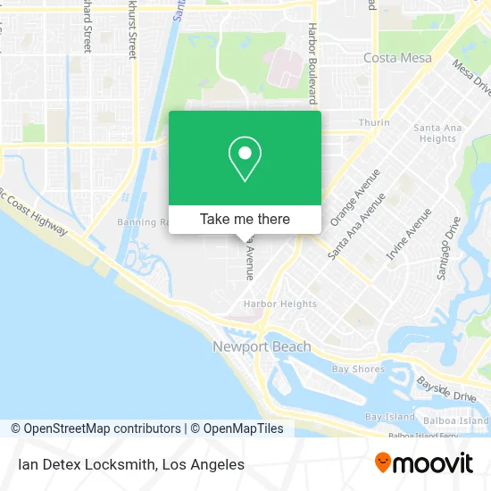 Ian Detex Locksmith map