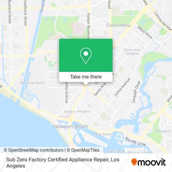 Sub Zero Factory Certified Appliance Repair map