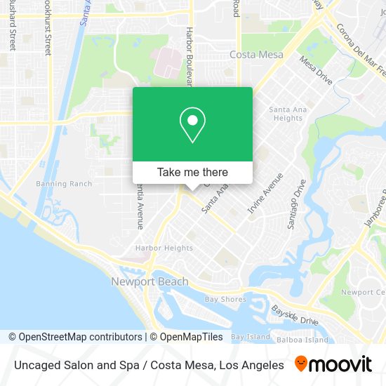 Mapa de Uncaged Salon and Spa / Costa Mesa