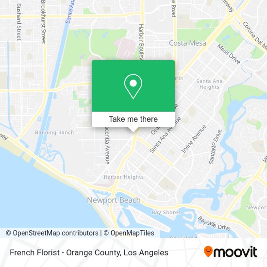French Florist - Orange County map
