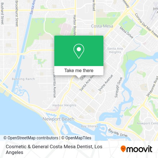 Cosmetic & General Costa Mesa Dentist map