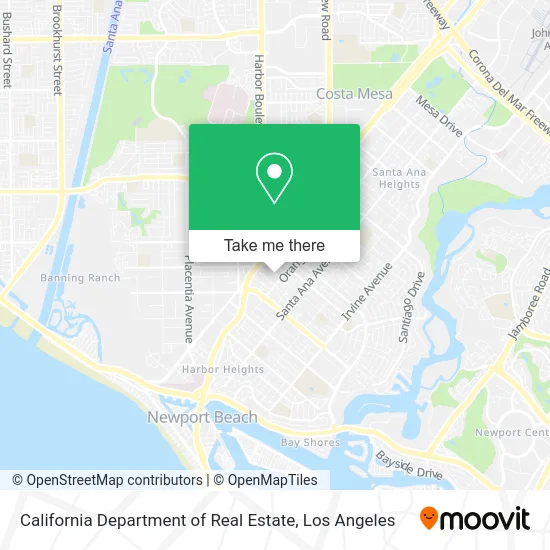 California Department of Real Estate map