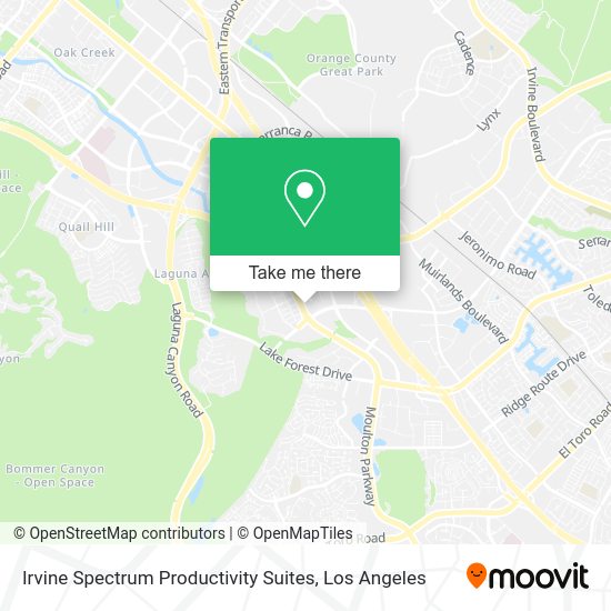 Mapa de Irvine Spectrum Productivity Suites