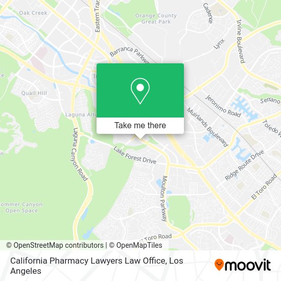 Mapa de California Pharmacy Lawyers Law Office