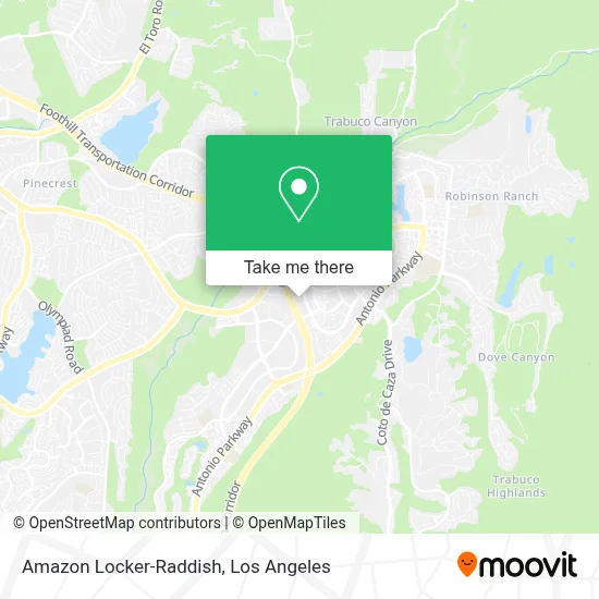Amazon Locker-Raddish map