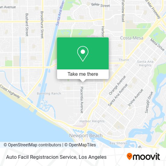 Mapa de Auto Facil Registracion Service