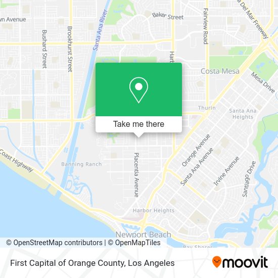 First Capital of Orange County map