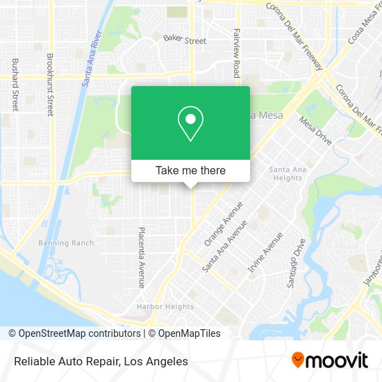 Mapa de Reliable Auto Repair