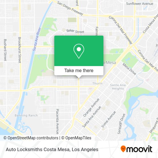 Mapa de Auto Locksmiths Costa Mesa