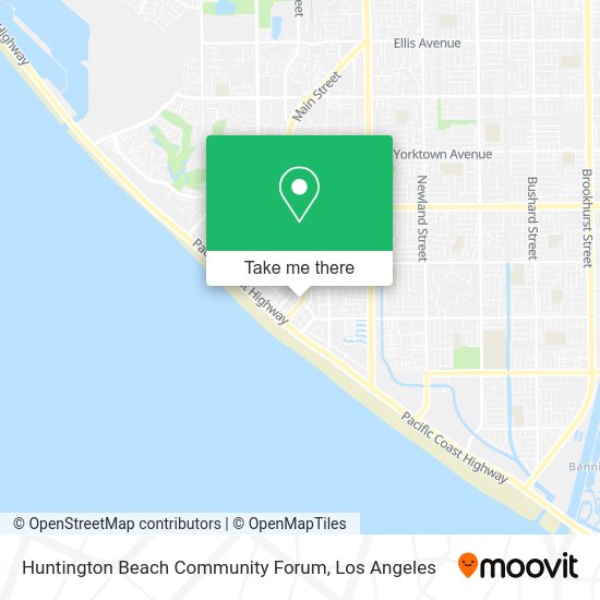 Huntington Beach Community Forum map