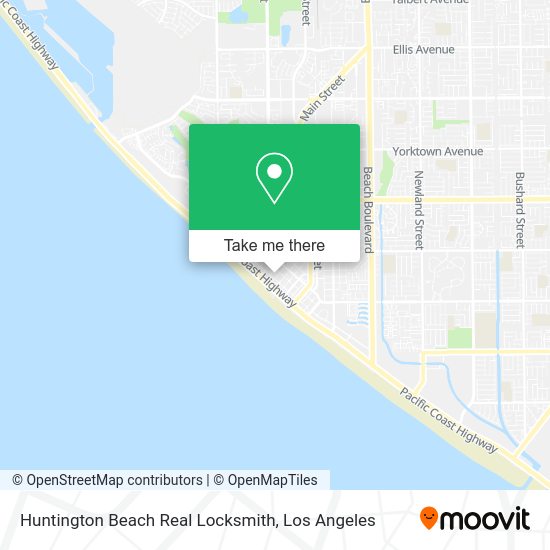 Huntington Beach Real Locksmith map