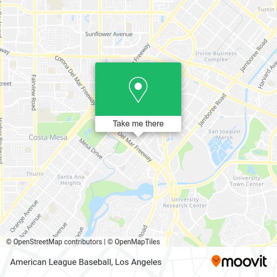 American League Baseball map