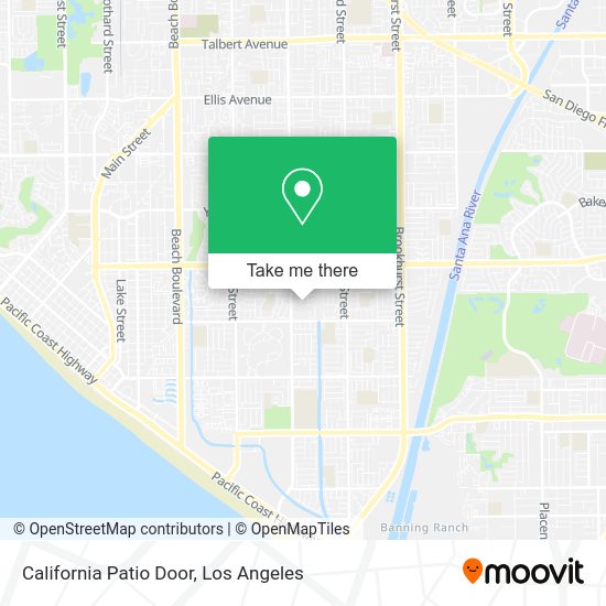 Mapa de California Patio Door