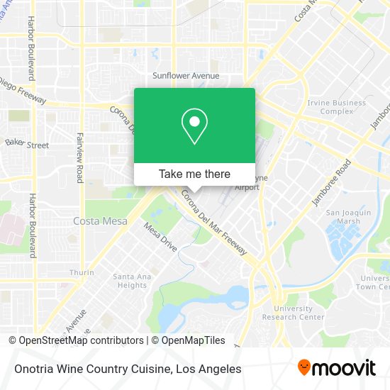 Onotria Wine Country Cuisine map