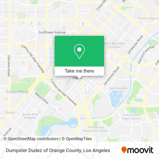 Dumpster Dudez of Orange County map