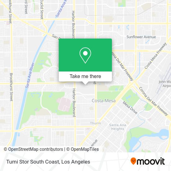 Tumi Stor South Coast map