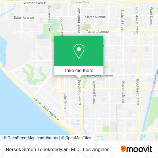 Nerses Simon Tchekmedyian, M.D. map