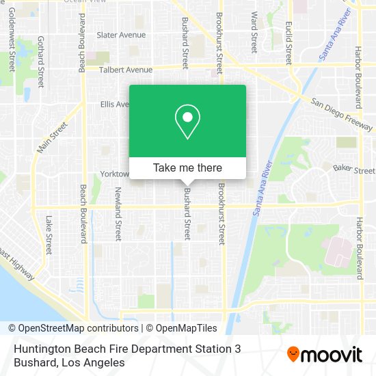 Mapa de Huntington Beach Fire Department Station 3 Bushard