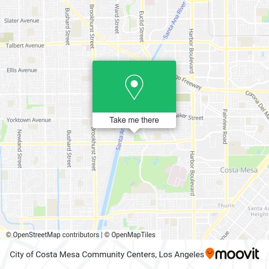 Mapa de City of Costa Mesa Community Centers