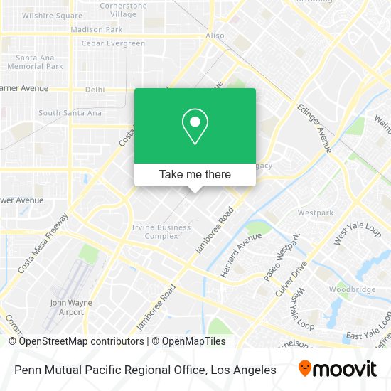 Penn Mutual Pacific Regional Office map