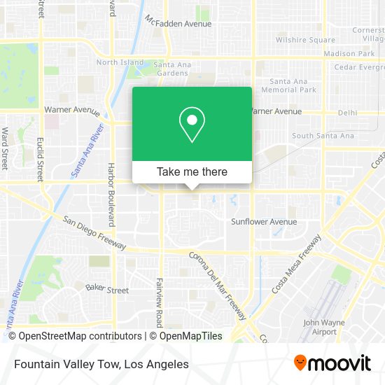 Fountain Valley Tow map