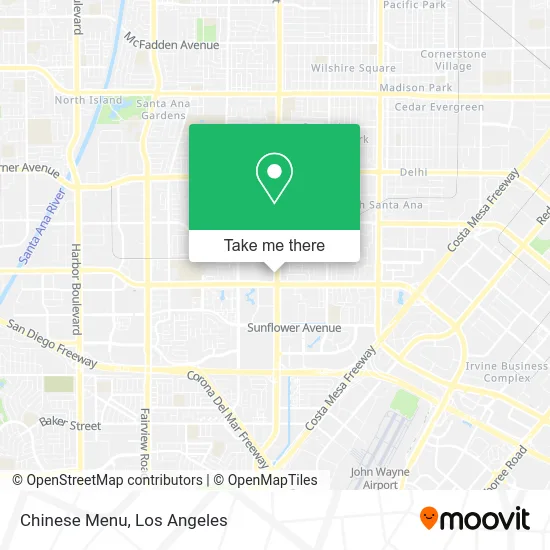 Chinese Menu map