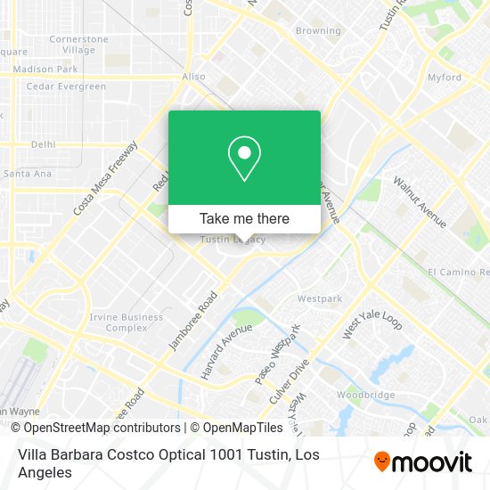 Villa Barbara Costco Optical 1001 Tustin map