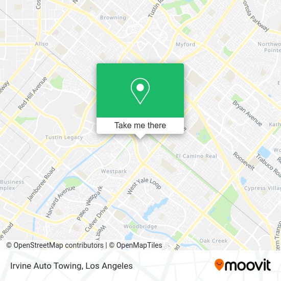 Irvine Auto Towing map