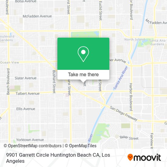Mapa de 9901 Garrett Circle Huntington Beach CA