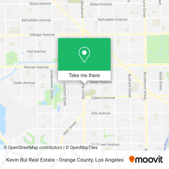 Mapa de Kevin Bui Real Estate - Orange County