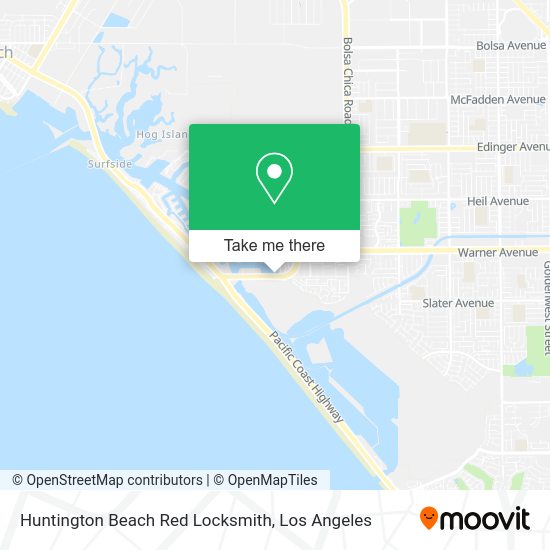 Huntington Beach Red Locksmith map